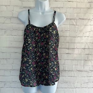Mossimo Supply Co. shabby Chic floral sleeveless top size medium